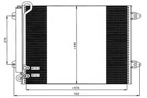 Радіатор кондиціонера для моделей: VOLKSWAGEN (PASSAT, PASSAT, PASSAT, PASSAT, PASSAT, PASSAT-CC, PASSAT)