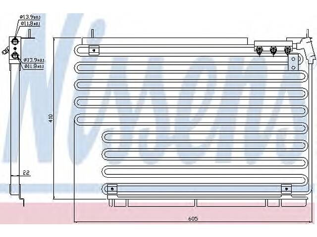 Радиатор кондиционера для моделей: VOLVO (940, 940,940,S90,V90,940)