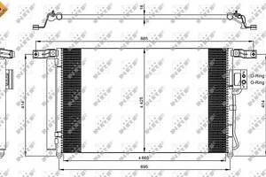 Радиатор кондиционера, HYUNDAI Santa Fe 05-