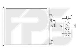 Радиатор кондиционера (конденсер) BMW 7 (E38) 1994-2002 (FPS)