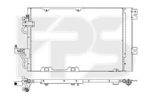 Радиатор кондиционера (конденсер) Opel Astra H 2003- (Nissens)