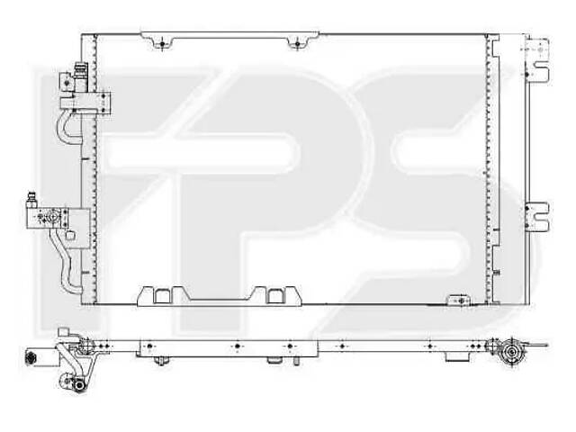 Радиатор кондиционера (конденсер) Opel Astra H 2003- (Nissens)
