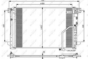 Радиатор кондиционера, MERCEDES C180 (W204) 07-