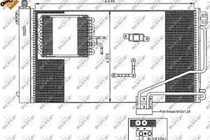 Радиатор кондиционера, MERCEDES C200 (W203) 00-