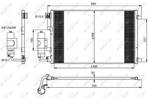 Радиатор кондиционера, NISSAN Qashqai 07-