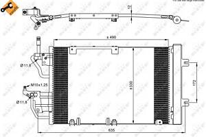 Радиатор кондиционера, OPEL VAUXHALL Astra 04-