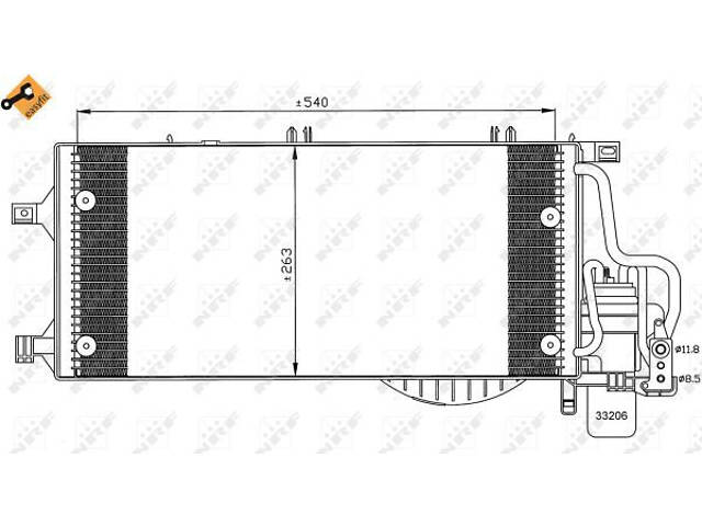 Радиатор кондиционера, OPEL VAUXHALL Combo 04-