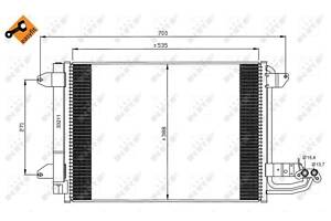 Радиатор кондиционера, VOLKSWAGEN GOLF V 1.9D BJ 200308-2009