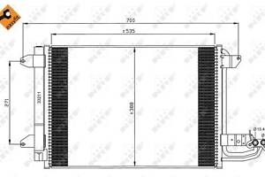 Радиатор кондиционера, VOLKSWAGEN GOLF V 1.9D BJ 200308-2009