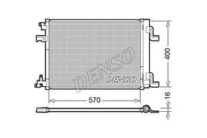 Радіатор кондиціонера 1.4MPI 16V, 1.4MPI Turbo 16V, 1.7CDTI 16V DCN20001 OPEL Astra J 10-15, Zafira C 11-19, Cascada 13-19; CHEVROLET Cruze 09-17