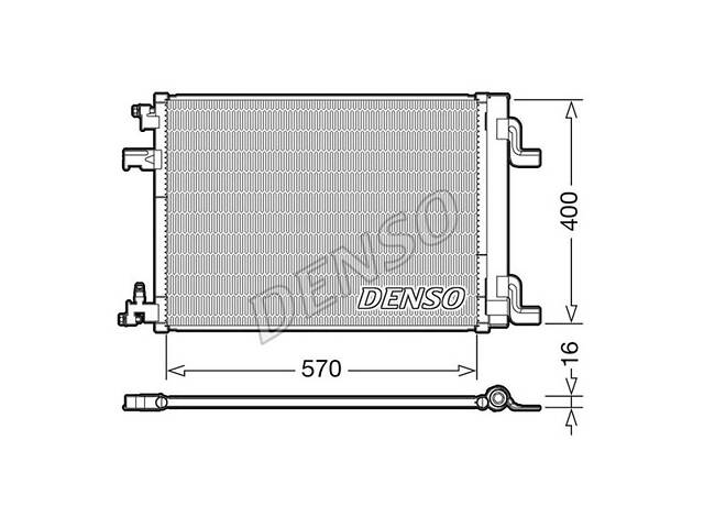 Радиатор кондиционера 1.4MPI 16V, 1.4MPI Turbo 16V, 1.7CDTI 16V DCN20001 OPEL Astra J 10-15, Zafira C 11-19, Cascada 13-