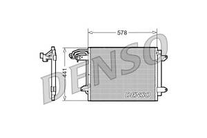 Радіатор кондиціонера 1.9TDI 8V, 1.4TSI 16V, 2.0FSI 16V, 2.0TDI 16V DCN32030 VW Caddy III 04-15, Touran 10-15, Golf Plus 05-14, Touran 03-10