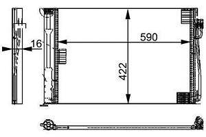 Радиатор кондиционера AC344000S