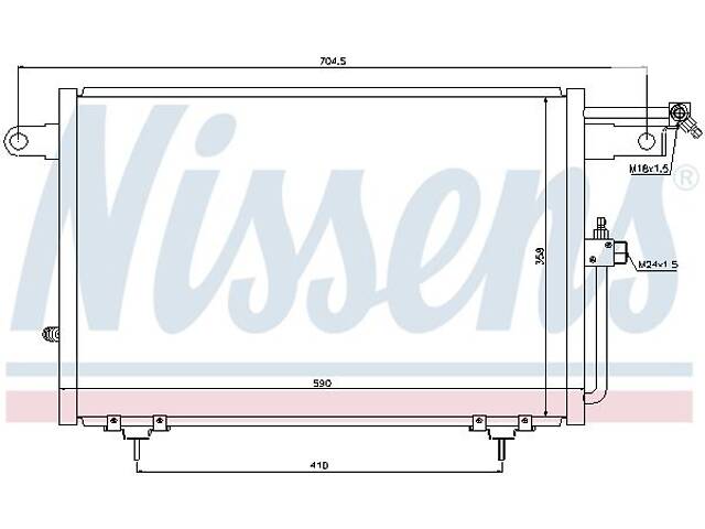 Радиатор кондиционера AUDI A6 C4 (4A2) / AUDI 100 C4 (4A2) 1990-1997 г.