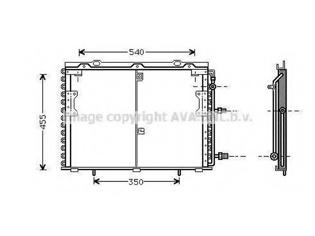 Радіатор кондиціонера AVA QUALITY COOLING MS5221 на MERCEDES-BENZ S-CLASS седан (W140) - Фото 1