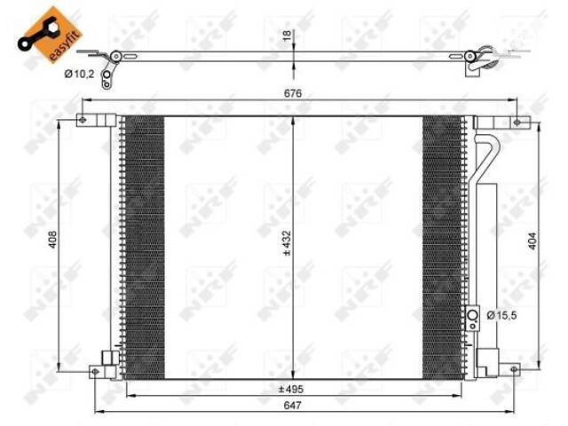 Радиатор кондиционера Aveo EASY FIT, CHEVROLET (GM) Aveo 07-