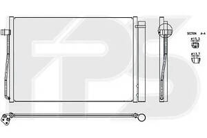 Радиатор кондиционера BMW 5 Series (Е60) 03-10/6 (E63) 03-11/7 (E65 / E66) 01-08 производитель NRF