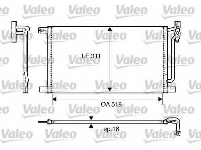 Радіатор кондиціонера BMW X3 (E83) 2.0-3.0 04-11 VALEO 817405 на BMW X3 (E83) - Фото 1