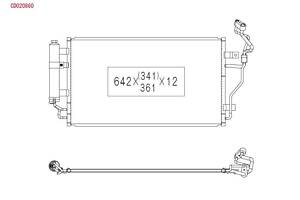 Радиатор кондиционера CD020860