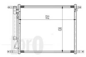 Радіатор кондиціонера CHEVROLET AVEO 1.2- 1.4 05-