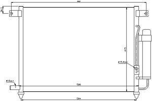 Радиатор кондиционера CHEVROLET LANOS / DAEWOO KALOS (KLAS) 2002-2018 г.
