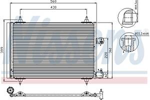 Радиатор кондиционера CITROEN C5 (RE_) / CITROEN C6 (TD_) 2002-2012 г.