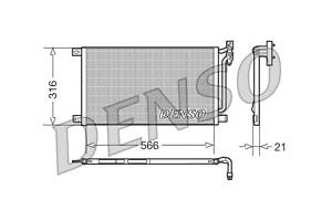 Радиатор кондиционера DCN05003 BMW X3 E83 04-10, 3 E46 99-05