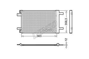 Радиатор кондиционера DCN21032 TOYOTA ProAce 16-; PEUGEOT Expert 16-, 5008 09-16, 308 (T9) 13-, 5008 17-, 3008 16-, Trav