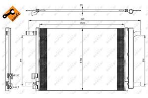 Радиатор кондиционера EASY FIT, AUDI A3 12-