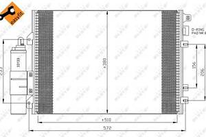 Радиатор кондиционера EASY FIT, NISSAN Kubistar 03-