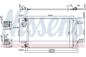 Радиатор кондиционера FIAT SCUDO / FIAT ULYSSE / PEUGEOT RIFTER 2008-2021 г.