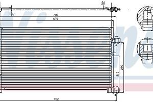Радиатор кондиционера FORD MONDEO (B5Y) 2000-2007 г.