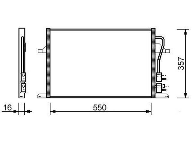 Радиатор кондиционера FORD MONDEO (BAP) / FORD COUGAR (EC_) 1996-2001 г.