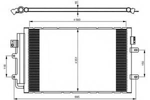 Радіатор кондиціонера Iveco Daily V 2.3D/3.0D 09.11-02.14 350083