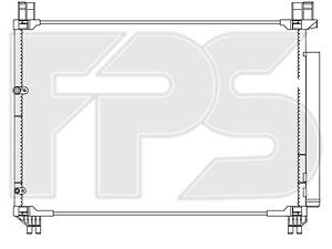 Радиатор кондиционера конденсер toyota highlander 14-19 2.7, 3.5