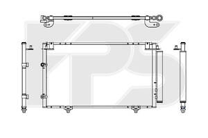 Радиатор кондиционера конденсер Toyota Solara 2.4 04-08 новый неоригинал