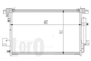 Радіатор кондиціонера Lancer VIII/Outlander II 1.5-1.8/2.0d-3.0D 06-