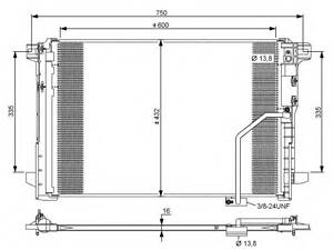 Радіатор кондиціонера MB W212 2.2Cdi 07-