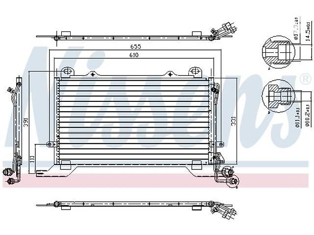 Радиатор кондиционера MERCEDES-BENZ E-CLASS (VF210) 1995-2003 г.