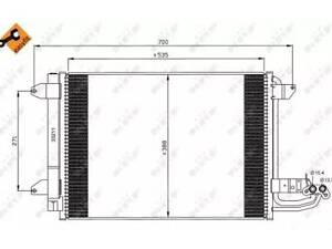 Радіатор кондиціонера на A3, Altea, Caddy, Golf, Jetta, Leon, Octavia, Scirocco, Superb, Toledo, Touran