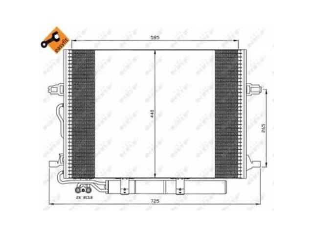 Радиатор кондиционера на E-Class