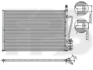 РАДИАТОР КОНДИЦИОНЕРА на FORD FIESTA 2002-2006 Fps FP 28 K75