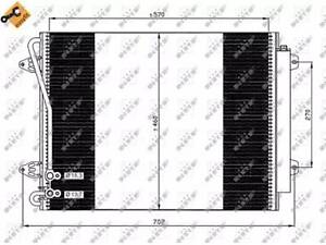 Радиатор кондиционера на Passat B6, Passat B7, Passat CC
