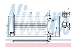 Радіатор кондиціонера Nissens 94597