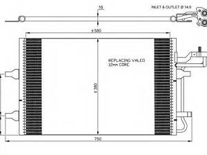 Радіатор кондиціонера NRF 35770 на VOLVO C30