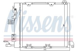 Радиатор кондиционера OPEL ASTRA G (T98) / OPEL ZAFIRA A (T98) 1998-2009 г.