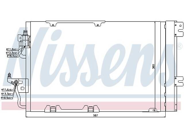 Радиатор кондиционера OPEL ASTRA H (A04) / OPEL ZAFIRA B (A05) 2004-2019 г.