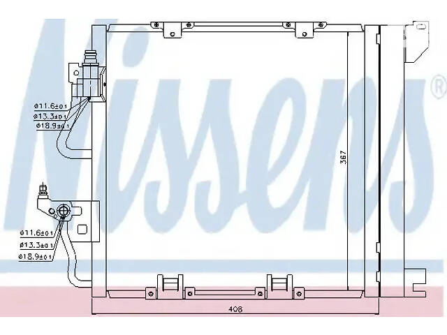 Радиатор кондиционера Opel Astra H CDTI Nissens 94768