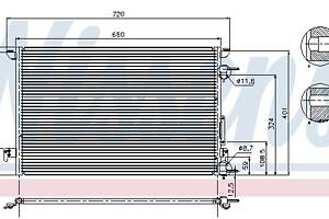 Радиатор кондиционера OPEL SIGNUM (Z03) / FIAT CROMA (194_) 2002-2015 г.