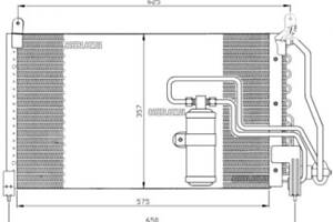 Радиатор кондиционера OPEL VECTRA A (1988-1995)